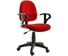 TECHLY 307513 Sedia per Ufficio Easy Colore Rosso Rosso