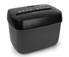 Duronic PS285 Mini Distruggidocumenti | 3 x A4 piegati | Capacità 5 L | Micro frammenti elettrico 180 W | Per casa e ufficio | Distruggi documenti per scrivania | Cestino rimovibile