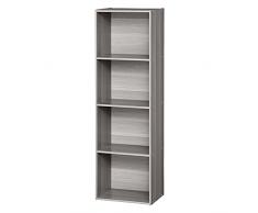 Iris Ohyama, Mobile contenitore / Scaffale portaoggetti / Mobili per ufficio / Organizzatore per ufficio / Mobili con ripiano, Design, Ufficio, Casa - Office Basic Rack - CX-4FN - Quercia grigia