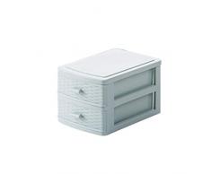 Godob - Mini cassettiera da scrivania, con cassetto e mini contenitore, multistrato, per cosmetici, gioielli, rossetti