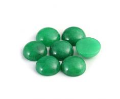 MRXFN Cristallo Grezzo 10 pz/Lotto Pietra Naturale Cabochon for Fai da Te Anello Orecchino Braccialetto Collana Fare Gioielli Decorazione Scrivania A Casa (Color : Green Jade, Size : 1.57in)