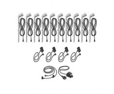 parlat LED Faretto da giardino Spico con picchetto interrabile da esterno IP44 68lm bianca fredda Kit di 10 lampade
