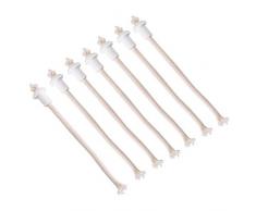 Aeloa Olio Wick-7Pcs Stoppino in Ceramica Resistente al Calore Torcia di Cherosene Stoppino Bottiglia di Vino Lampada a Candela ad Olio Fibra di Vetro Accessori Ind
