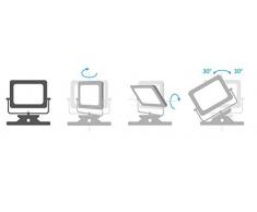 Electraline 63502 Proiettore Faretto Slim da Esterno, IP65 a LED con Staffa, 20W, Bianco