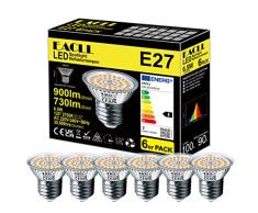 EACLL Lampadine LED E27 6.5W Equivalente a A15 Alogena 100W, Pacco da 6, 730lm 2700K Bianco Caldo, Faretti AC 230V senza Sfarfallio, Angolo a Fascio 120° Spot, Non Dimmerabile Lampade Riflettore