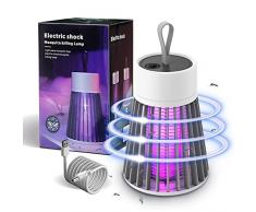 Zanzariera Elettrica da Interno, Antizanzare Elettrico Portatile, Lampada Antizanzare Ricaricabile/USB, Lampada Zanzare Esterno, Racchetta Zanzare Atossica Campeggio Anti Zanzare LED UV 100m²