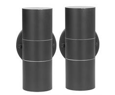 Gaeirt Lampade da Parete Up Down, Moderne Applique da Parete per Esterni Impermeabili a Risparmio energetico Staccabili per Cortili per soggiorni(Nero)