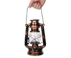 Fyearfly Lampada a Olio Vintage Lampada a Cherosene uragano, Lanterna a Olio Portatile Lanterna a Olio in Ferro Lampade a Cherosene per Illuminazione da Campeggio Interna