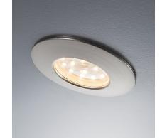 Faretti LED ad incasso I set da 3 I plafoniere ultrasottili da soffitto e per l’illuminazione da interno I resistenti all’acqua I luci rotonde, bianche I corpo metallo, luci LED integrate 5 W I IP44