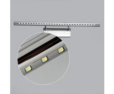 Maxmer LED 9W Luce Dello Specchio Luci di Trucco Applique da Bagno Specchio Armadio Lampada da Bagno Acciaio Inossidabile SMD 5050 Con Interruttore Bianco Freddo