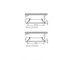 Top. PLAFONIERA dalla alluminio bianco da incasso soffitto spot lampada da soffitto, rotonda, attacco GU5.3 MR16, orientabile 30 °, montaggio da incasso da soffitto, IP20, 12 V, max. 50 W Spot/Downlight