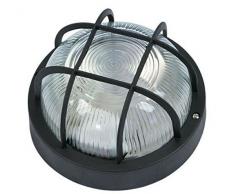 Fanton Plafoniera Tonda Griglia Nera, Multicolore