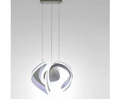 MAKA change your life quality Moderno Lampadario a Sospensione LED con Fasce Metalliche 78W Design Moderno per Soggiorno Camera da Letto Cucina Corridoio Sala da Pranzo