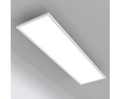 LEDYA Pannello Plafoniera Led, LIGHTNUM 40w 3200lm Plafoniera Rettangolare Piatta, Pannello Soffitto Luce Diurna Per Ufficio, Soggiorno, Bagno, Cucina, Bagno, Corridoio, Cantina, 120x30cm