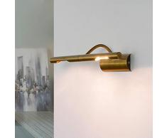 Applique interna Picture light design classico luce per quadri bronzo antico L:29cm G9 ideale per parete cornice camera da letto salotto