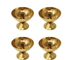 Zap impex Lampada tradizionale a olio in ottone Deep Diya lampada a olio indiana Diwali Puja Akhand Diya (4)