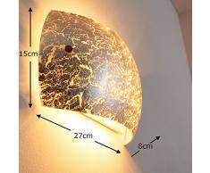 Lampada da parete Pilar colore argento materiale vetro attacco E14