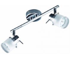 Briloner Leuchten 2134-028 - Lampada da bagno, 2 luci GU10 ad alta tensione, superficie cromata