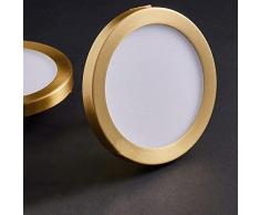 JUTNET Faretto a LED Ultra Sottile Faretto da Incasso in Ottone Spazzolato Faretto da Incasso a soffitto, Faretto for Interni AC85-265V 3000K 6000K, Faretto for Applique da Parete for mobili (Color :