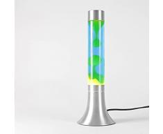 Lussuosa lampada lava Yvonne con lava gialla e liquido blu / 38cm di altezza/cavo di commutazione/compresa la lampada/grande lampada lava come luce datmosfera in camera da letto o soggiorno