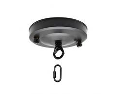 KLEHOPE Rosone Lampadario Soffitto con Accessori, 1 Foro di Collegamento Soffitto Gancio, Supporto Lampada da Soffitto Viene Utilizzato per la Sospensione o la Decorazione Della Lampada Lamp