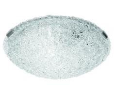 Trio 607800100 Plafoniera 1 x E27 max. 60 W diametro 30 cm, in acrilico trasparente con sostegni in nichel opaco