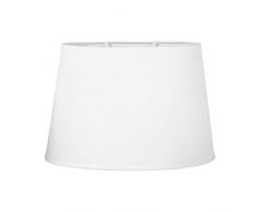 LUM & CO - Paralume ovale consistenza/Tessuto Bianco, 31 cm (lunghezza) x 20,5 cm (altezza)