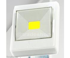 TrAdE shop Traesio LUCE A LED CON INTERRUTTORE PUNTO FARETTO LAMPADA COB 3W PER ARMADIO CANTINA
