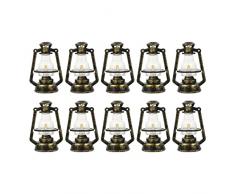 DOITOOL 10Pcs Mini Lanterna Lanterna Lampada a Olio Vintage Appesa Lanterna a Cherosene Lanterna Casa Delle Bambole in Miniatura per Micro Paesaggio Ornamento Decorazioni per Feste di