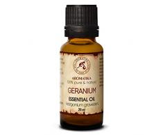 Olio di Geranio Bourbon 20ml - Pelargonium Graveolens - Madagascar - 100% Puro - per Aromaterapia - Diffusore - Lampada di Fragranza - Fragranza per Stanza - Miscele di Massaggio - Cura Della Pelle