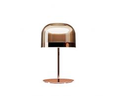 Fontana Arte Equatore LED Lampada da Tavolo In Vetro By Gabriele e Oscar Buratti - Rame Lucido, 25W Small