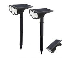 Jorft Luci solari per Esterni, 1800mAh 600lm 39 LED Luce con sensore di Movimento ad energia Solare [Illuminazione a 120 °] Faretto per Paesaggio Impermeabile Luci di Sicurezza per pareti Percorso