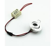 Confezione da 10 faretti LED, 3 W, 3000 k, a incasso, colore: bianco caldo