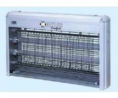 ELETTROSTERMINATORE PER INSETTI ALLUMINIO LAMPADA NEON 50 X 10 X 33 CM 2X15 WATT
