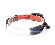 Torcia da testa a LED, torcia da testa ricaricabile USB 600 lumen Batteria della torcia da testa COB impermeabile a 3 modalità con luce posteriore a LED per campeggio, ciclismo, corsa, jogging, pesca