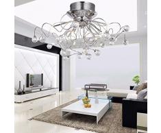 Lampadario moderno a cristallo LOCO con 11 luci Chrom, lampadari a incasso moderni Plafoniera per corridoio, ingresso, camera da letto, soggiorno con lampadina inclusa