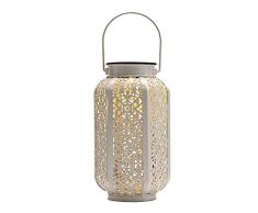 Pauleen Sunshine Kiss Laterne 48075 Lanterna Balcone o Giardino Bianco Illuminazione Esterna Metallo Solare 3000K 0.005 W