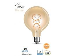 Lampada Globo LED filamento Vintage Ambra 5W 27 G95 2200K 300LM - V-Tac