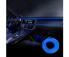 Striscia LED Auto,5m Strisce Led con Porta USB,5v Accessori Auto con LEDs Impermeabile,Luci abitacolo Auto Striscia,Adatto a qualsiasi modello di auto luci ambiente (Blu)