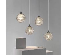 Goeco Lampadario a Sospensione, Lampade a Sospensione di Cristallo, Lampada da soffitto E27 sferico, per Soggiorno Corridoio Ristorante, Diametro 18cm 1 PCS (Nessuna Lampadina)