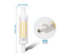 Lampadina R7S LED 5W 78mm Lampadina J78 Doppio Effetto Lineare Azhien, Bianco Caldo 3000K, 5 Watt, Equivalente a 30W 48W 60W Lampada Alogena, 230V AC, 500LM, 360 Gradi, Confezione da 2