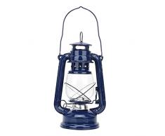 Lampada a Cherosene Vintage, Lampada a Olio Europea retrò Lanterna in Ferro Home Pub Decorazione Regali per Feste di Compleanno Festival Business(Blu)