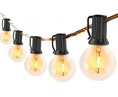 10M Catena Luminosa Esterno, Luci da Esterno LED Catene Luminose per Esterni con 27+3, G40 Filo Lampadine Luminarie Lucine da Esterno Decorative per Terrazzo, giardino, balcone, barbecue