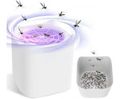 Uccidi Zanzare, Lampada Antizanzare Elettrica, Zanzariera Elettrica con Lampada UV, Trappola per zanzare USB, 180° Luce Insetticida per Uso da Interno ed Esterno, Zanzare, Mosche, Falene, Insetti