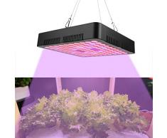 Lampada da coltivazione a LED da 300 W, lampada da coltivazione a pannello a spettro completo da 100 LED con maschera riflettente, lampada per orticoltura a LED con spina di alimentazione(EU Plug)