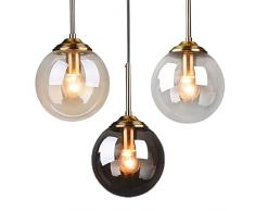 GUANSHAN Lampadario sferico in vetro Lampadario a sospensione in vetro Lampadario a soffitto Lampadario da comodino per ristorante, caffetteria, bar, soggiorno