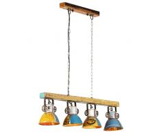 vidaXL Lampada da Soffitto Industriale 25 W Multicolore 111 cm E27