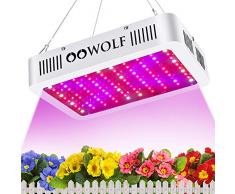 OOWOLF Luce per Piante LED Lampada per Piante, 1000W LED Lampade Piante Coltivazione con Timer, Spettro Completo Grow Light Indoor 100 LED per Coltivare Piante