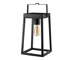 Brendz TAMPA - Lanterna solare a LED per esterni, IP44, impermeabile, RGB, decorazione da giardino solare con 3 modalità di luce, batteria ricaricabile tramite USB-C, lampada da tavolo per esterni