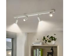 Eofiti Faretti LED da Soffitto Orientabili 4 Luci Bianco Plafoniera LED Faretti Include 4 Lampadine G9 3W 360Lm 4000K Bianco Naturale LED Attacco G9 Moderna Lampada da Soffitto per Cucina Soggiorno